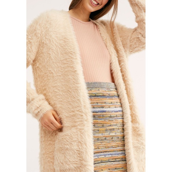 Fuzzy Tan Long Cardigan | Poshmark